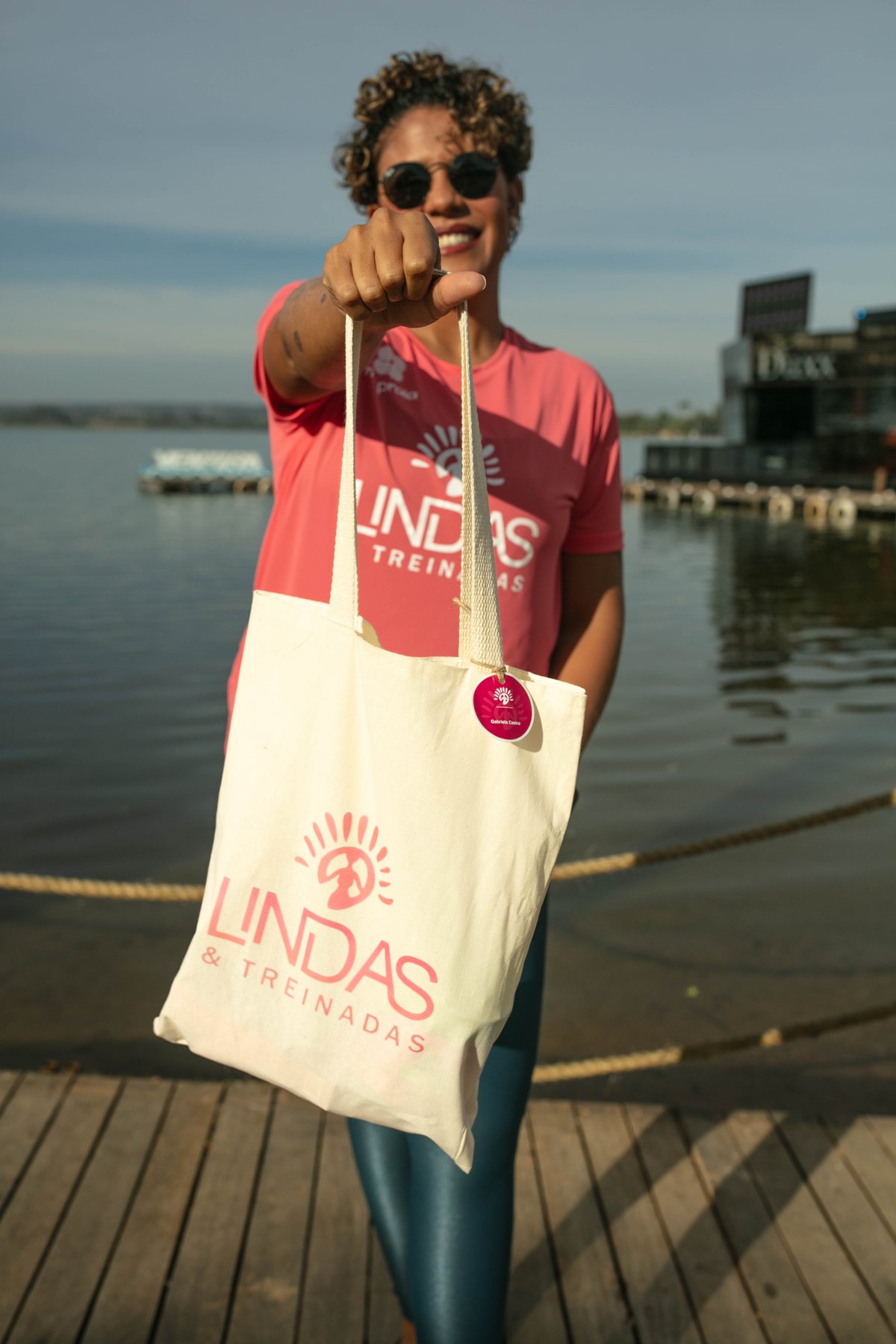 Kit oficial do aulão Lindas & Treinadas, sacola personalizada